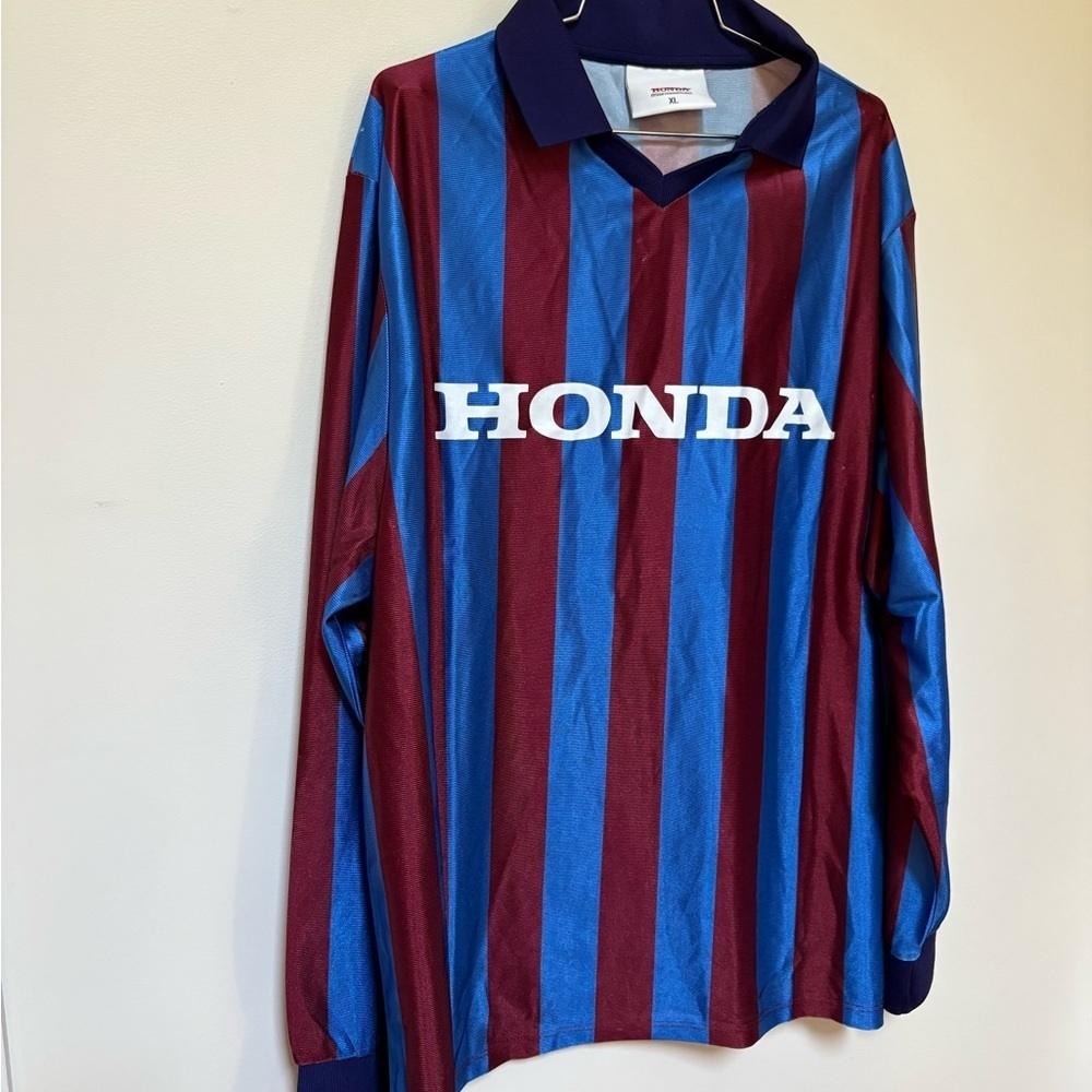 NWOT Urban Outfitters Honda Long Sleeve Soccer Jersey Polo Tee Size XL - Picture 4 of 13